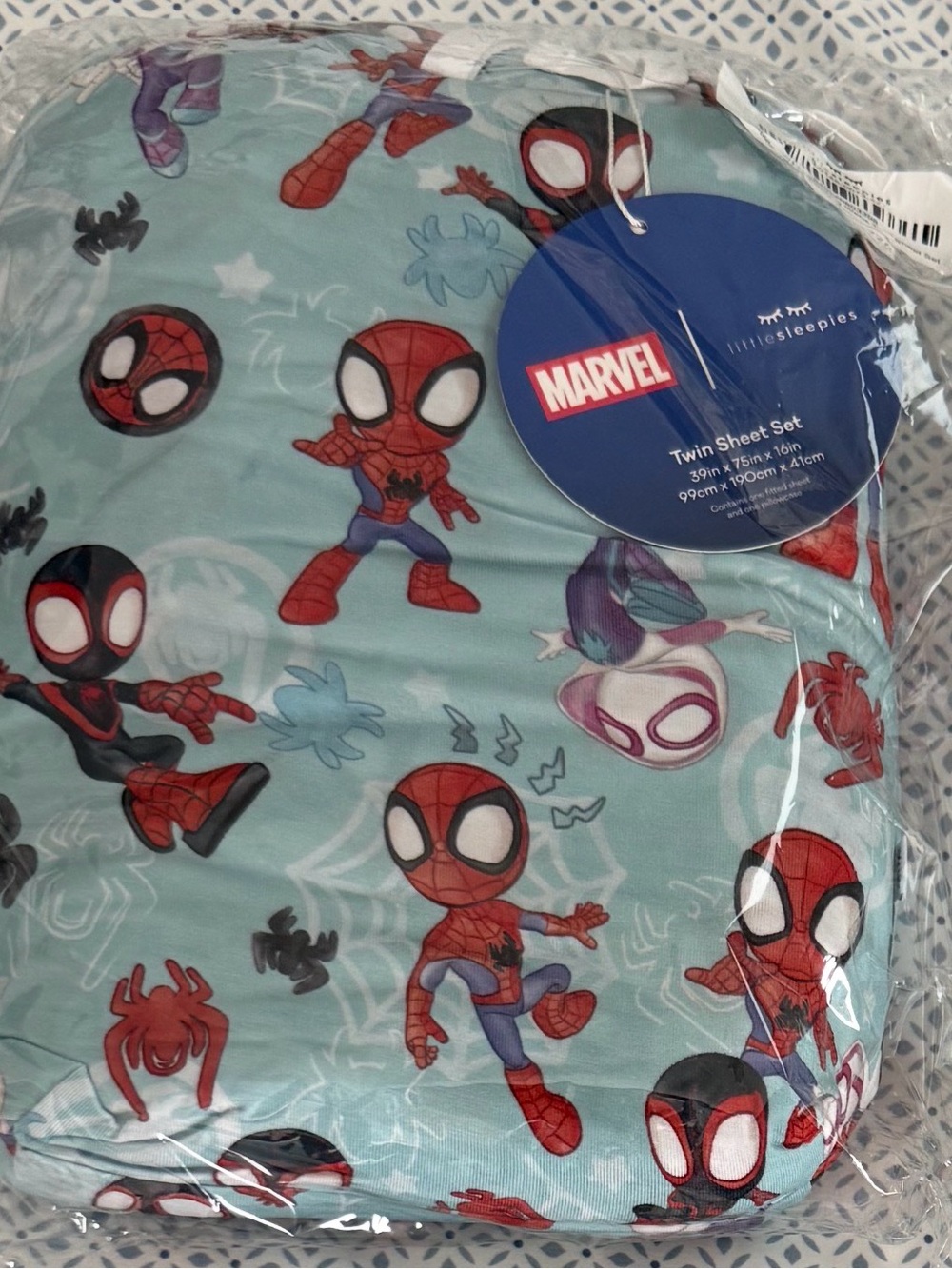 Little Sleepies Spidey twin sheet set